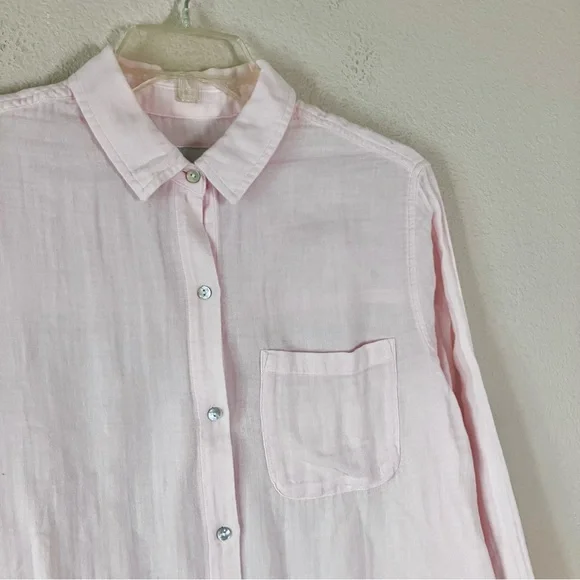 RAILS Ellis Gauze Button Up Shirt S Petal Pink LTD Edition Breast Cancer Spring - Picture 4 of 13